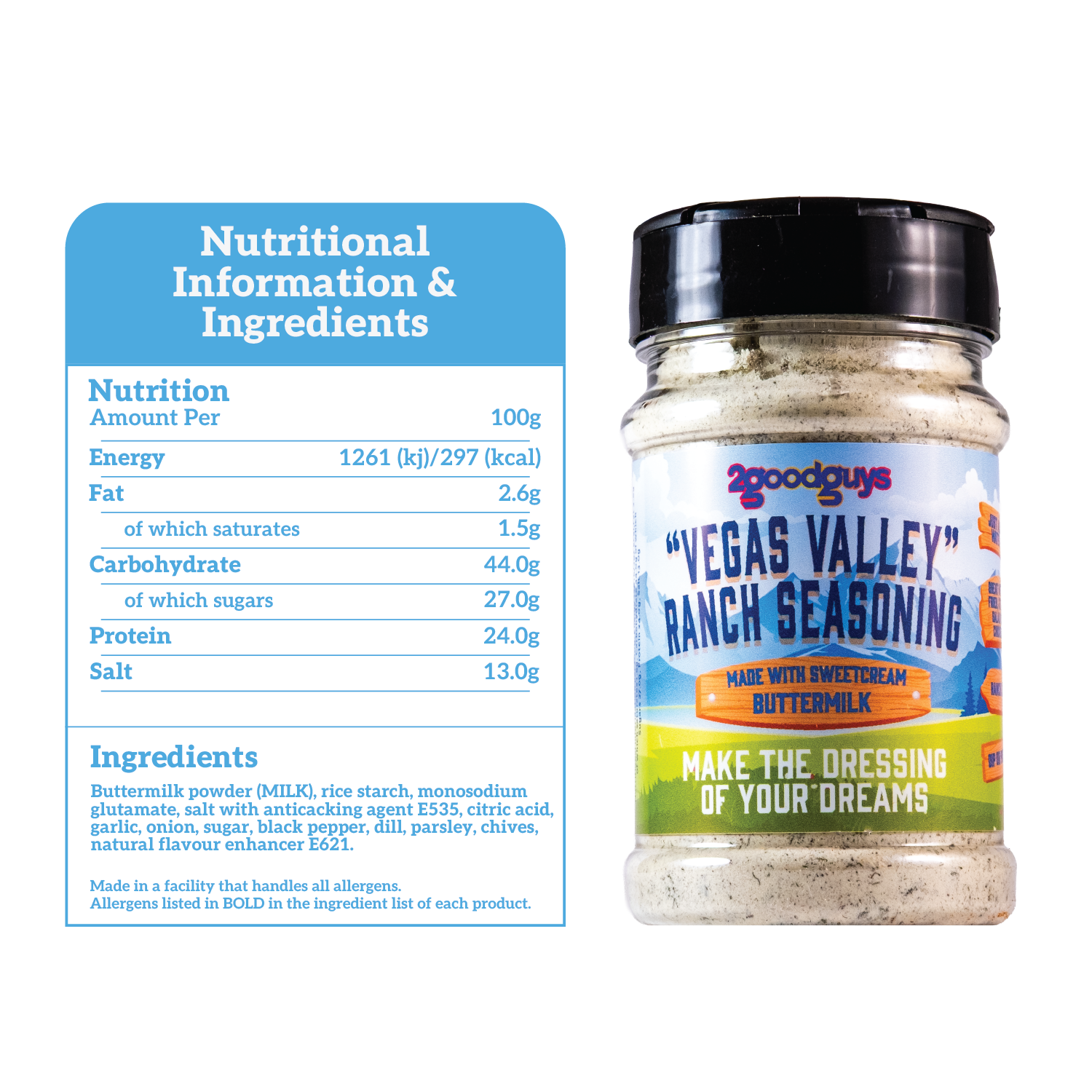 2GoodGuys "Vegas Valley" Ranch Seasoning - Dorset Spice Shed